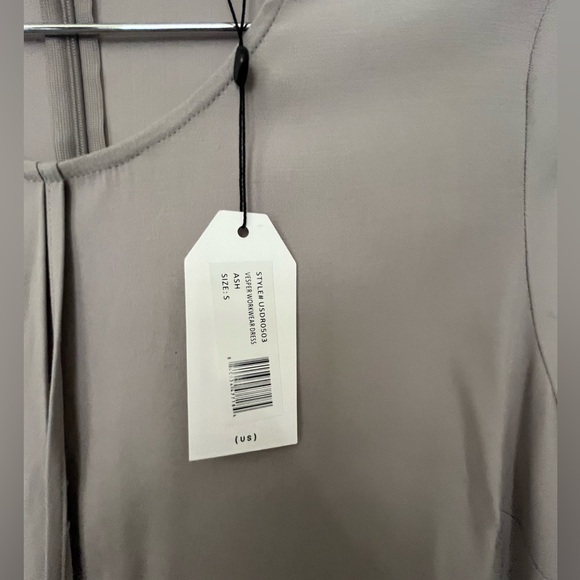 Universal Standards Vesper Polina Dove Gray Drape Dress Workdress NO BELT - Picture 8 of 16